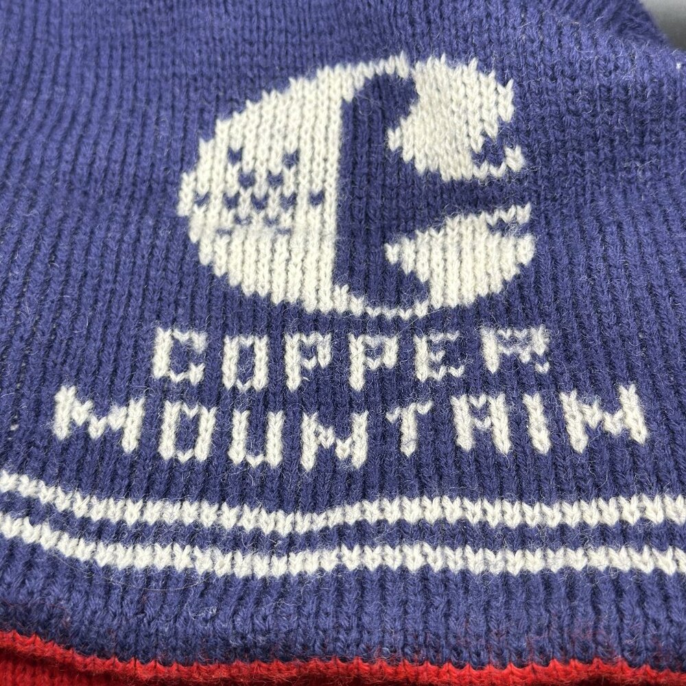 Vintage Copper Mountain Ski Hat Charlie Hats Colorado Knitting Mills blue
